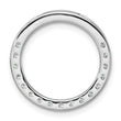 14k White Gold 1 carat Lab Grown Diamond VS+ F+ Complete Circle Chain Slide Pendant - Birthstone Company