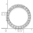 14k White Gold 1 carat Lab Grown Diamond VS/SI+ G+ Complete Circle Chain Slide Pendant - Birthstone Company
