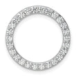 14k White Gold 1 carat Lab Grown Diamond VS+ F+ Complete Circle Chain Slide Pendant - Birthstone Company
