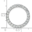 14k White Gold 1 1/2 carat Lab Grown Diamond VS/SI+ G+ Complete Circle Chain Slide Pendant - Birthstone Company