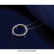 14k White Gold 2 carat Lab Grown Diamond VS+ F+ Complete Circle Chain Slide Pendant - Birthstone Company