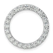 14k White Gold 1 1/2 carat Lab Grown Diamond VS/SI+ G+ Complete Circle Chain Slide Pendant - Birthstone Company