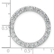 14k White Gold 2 carat Lab Grown Diamond VS+ F+ Complete Circle Chain Slide Pendant - Birthstone Company