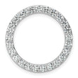 14k White Gold 2 carat Lab Grown Diamond VS+ F+ Complete Circle Chain Slide Pendant - Birthstone Company