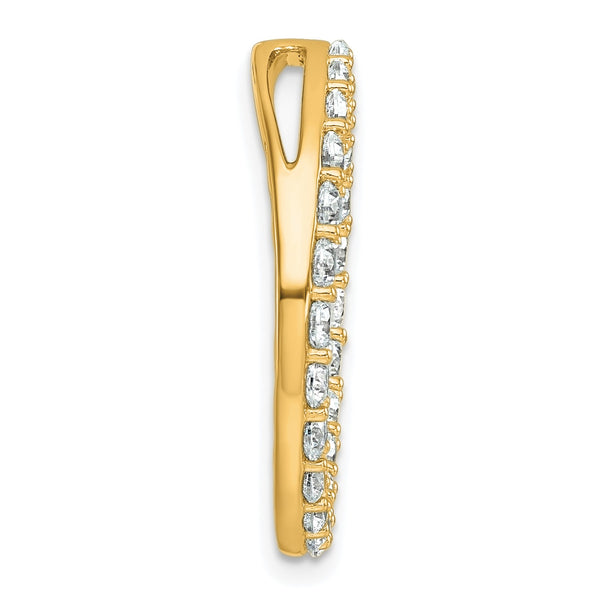 14k 2 carat Lab Grown Diamond VS/SI+ G+ Complete Circle Chain Slide Pendant - Birthstone Company