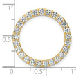 14k 2 carat Lab Grown Diamond VS/SI+ G+ Complete Circle Chain Slide Pendant - Birthstone Company