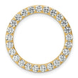 14k 2 carat Lab Grown Diamond VS/SI+ G+ Complete Circle Chain Slide Pendant