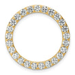 14k 2 carat Lab Grown Diamond VS+ F+ Complete Circle Chain Slide Pendant - Birthstone Company