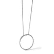 14k White Gold 1 1/2 carat Lab Grown Diamond VS/SI+ G+ Complete Circle Chain Slide Pendant - Birthstone Company
