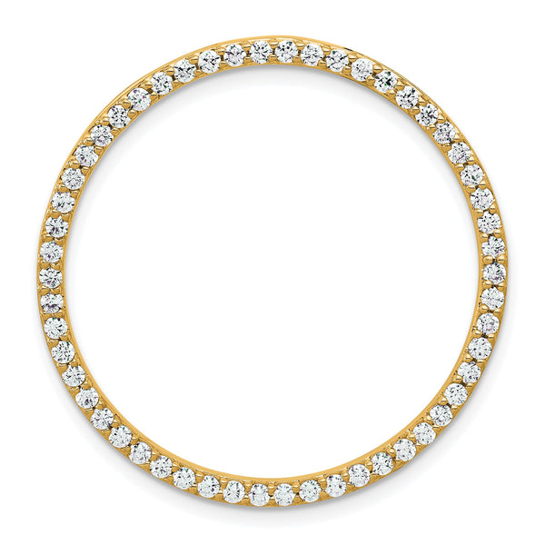 14k 1 carat Lab Grown Diamond VS/SI+ G+ Complete Circle Chain Slide Pendant - Birthstone Company