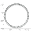 14k White Gold 2 carat Lab Grown Diamond VS/SI+ G+ Complete Circle Chain Slide Pendant - Birthstone Company
