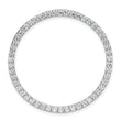 14k White Gold 2 carat Lab Grown Diamond VS/SI+ G+ Complete Circle Chain Slide Pendant - Birthstone Company
