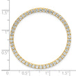 14k 2 carat Lab Grown Diamond VS/SI+ G+ Complete Circle Chain Slide Pendant - Birthstone Company
