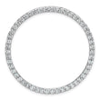 14k White Gold 3 carat Lab Grown Diamond VS+ F+ Complete Circle Chain Slide Pendant - Birthstone Company