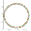 14k 3 carat Lab Grown Diamond VS+ F+ Complete Circle Chain Slide Pendant - Birthstone Company