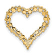 14k 1 carat Lab Grown Diamond VS/SI+ G+ Complete Heart Chain Slide Pendant - Birthstone Company