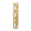 14k 1 1/2 carat Lab Grown Diamond VS+ F+ Complete Heart Chain Slide Pendant - Birthstone Company