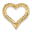 14k 1 1/2 carat Lab Grown Diamond VS+ F+ Complete Heart Chain Slide Pendant - Birthstone Company