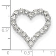 14k White Gold 2 carat Lab Grown Diamond VS/SI+ G+ Complete Heart Chain Slide Pendant - Birthstone Company