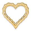 14k 3 carat Lab Grown Diamond VS+ F+ Complete Heart Chain Slide Pendant - Birthstone Company