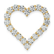 14k 3 carat Lab Grown Diamond VS+ F+ Complete Heart Chain Slide Pendant - Birthstone Company
