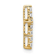 14k 1/5 carat Lab Grown Diamond VS+ F+ Complete Cross Chain Slide Pendant - Birthstone Company