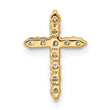 14k 1/5 carat Lab Grown Diamond VS+ F+ Complete Cross Chain Slide Pendant - Birthstone Company