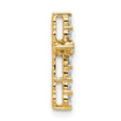 14k 1/3 carat Lab Grown Diamond VS+ F+ Complete Cross Chain Slide Pendant - Birthstone Company