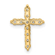 14k 1/3 carat Lab Grown Diamond VS+ F+ Complete Cross Chain Slide Pendant - Birthstone Company