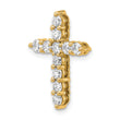 14k 1 carat Lab Grown Diamond VS/SI+ G+ Complete Cross Chain Slide Pendant - Birthstone Company