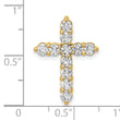 14k 1 carat Lab Grown Diamond VS/SI+ G+ Complete Cross Chain Slide Pendant - Birthstone Company