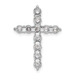 14k White Gold 1 1/2 carat Lab Grown Diamond VS+ F+ Complete Cross Chain Slide Pendant - Birthstone Company