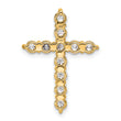 14k 1 1/2 carat Lab Grown Diamond VS/SI+ G+ Complete Cross Chain Slide Pendant - Birthstone Company