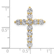 14k 1 1/2 carat Lab Grown Diamond VS/SI+ G+ Complete Cross Chain Slide Pendant - Birthstone Company