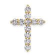 14k 1 1/2 carat Lab Grown Diamond VS/SI+ G+ Complete Cross Chain Slide Pendant - Birthstone Company
