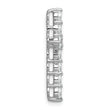 14k White Gold 2 carat Lab Grown Diamond VS/SI+ G+ Complete Cross Chain Slide Pendant - Birthstone Company
