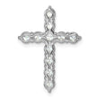 14k White Gold 2 carat Lab Grown Diamond VS/SI+ G+ Complete Cross Chain Slide Pendant - Birthstone Company