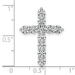 14k White Gold 2 carat Lab Grown Diamond VS/SI+ G+ Complete Cross Chain Slide Pendant - Birthstone Company