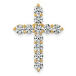 14k 2 carat Lab Grown Diamond VS/SI+ G+ Complete Cross Chain Slide Pendant - Birthstone Company
