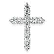 14k White Gold 3 carat Lab Grown Diamond VS/SI+ G+ Complete Cross Chain Slide Pendant - Birthstone Company