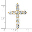 14k 3 carat Lab Grown Diamond VS/SI+ G+ Complete Cross Chain Slide Pendant - Birthstone Company
