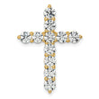 14k 3 carat Lab Grown Diamond VS/SI+ G+ Complete Cross Chain Slide Pendant - Birthstone Company