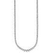 14k White Gold 11 5/8 carat Lab Grown Diamond VS/SI+ G+ Complete Round 20 inch Graduated Tennis Necklace - Birthstone Company