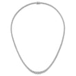 14k White Gold 11 5/8 carat Lab Grown Diamond VS/SI+ G+ Complete Round 20 inch Graduated Tennis Necklace - Birthstone Company