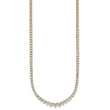 14k 11 5/8 carat Lab Grown Diamond VS+ F+ Complete Round 20 inch Graduated Tennis Necklace - Birthstone Company