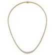 14k 11 5/8 carat Lab Grown Diamond VS+ F+ Complete Round 20 inch Graduated Tennis Necklace - Birthstone Company