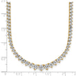 14k 11 5/8 carat Lab Grown Diamond VS+ F+ Complete Round 20 inch Graduated Tennis Necklace - Birthstone Company