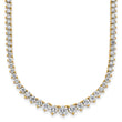 14k 11 5/8 carat Lab Grown Diamond VS+ F+ Complete Round 20 inch Graduated Tennis Necklace - Birthstone Company