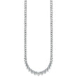 14k White Gold 11 5/8 carat Lab Grown Diamond VS/SI+ G+ Complete Round 20 inch Graduated Tennis Necklace - Birthstone Company