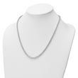 14k White Gold 11 5/8 carat Lab Grown Diamond VS/SI+ G+ Complete Round 20 inch Graduated Tennis Necklace - Birthstone Company